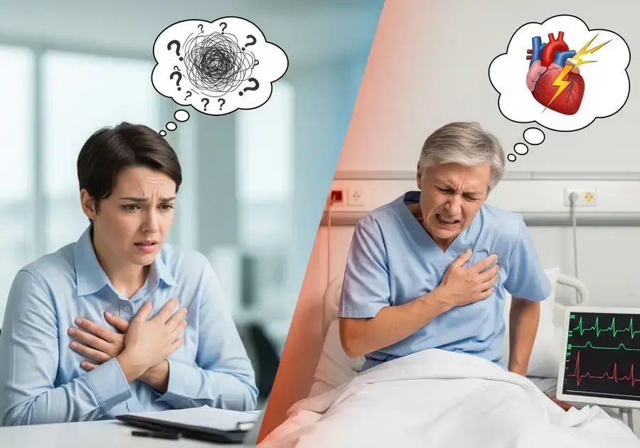 Diferença entre crises de ansiedade e infartos: Como identificar e agir