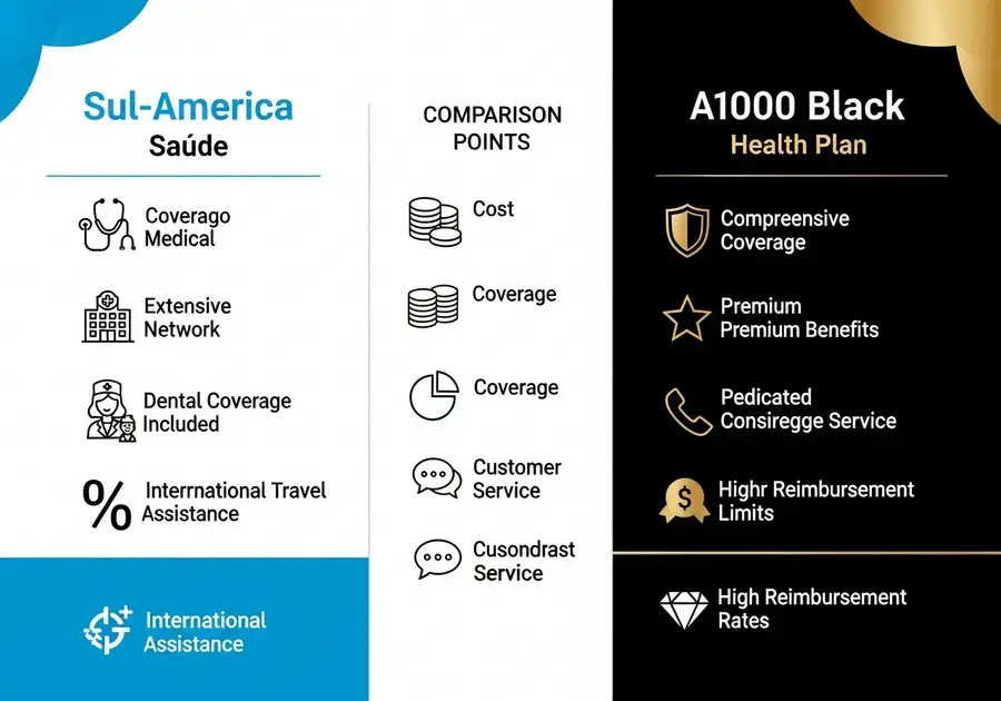 Comparação entre Sul-America e A1000 Black