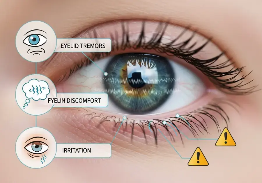 Sintomas e Sinais da Mioquimia Palpebral